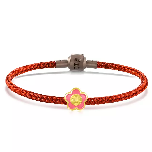 CHOW SANG SANG 999 24K Gold Charme Chinese antique coin Mini Charm Blessing Bracelet for Women 92980C CNY (17) (17)