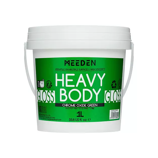 MEEDEN Chrome Green Acrylic Paint: 1L /33.8oz Heavy Body Gloss Finish