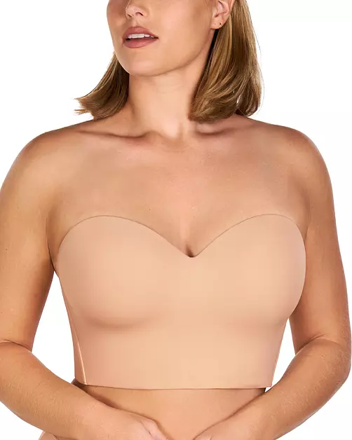 HSIA Longline Strapless Bra for Women, Anti-Slip Support Corset for Large Bust Convertible Bustier Bandeau for Big Breasts