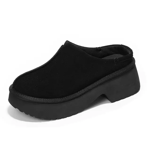 Project Cloud 100% Genuine Leather Platform Clogs for Women Footwear - Memory Foam and Non-Slip Mules Shoes, Comfortable Stylish Closed Toe Clogs for Women 2025 (Johnna, RUSSLeather,10)