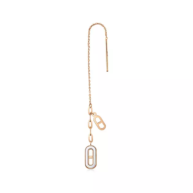 CHOW SANG SANG Delicate Gold 18K Rose Gold MINTY Collection Single Dangle Earring for Women 92504E (Sold Single Not Pair)