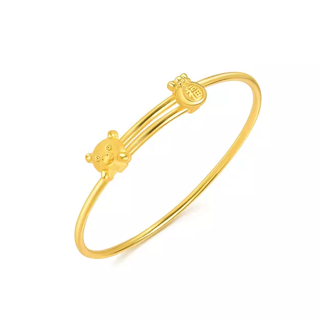 CHOW SANG SANG 999.9 24K Pure Gold Bangle Price-by-Weight 9.35g
