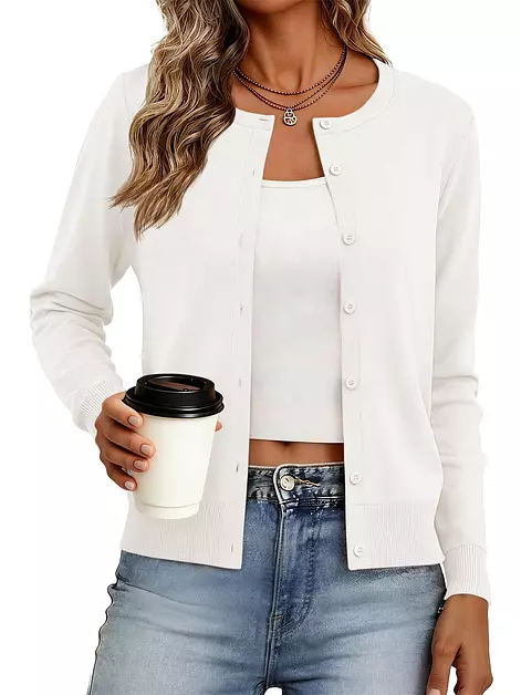 Bellcoco Womens Cardigan Sweaters Lightweight Long Sleeve Button Down Knit