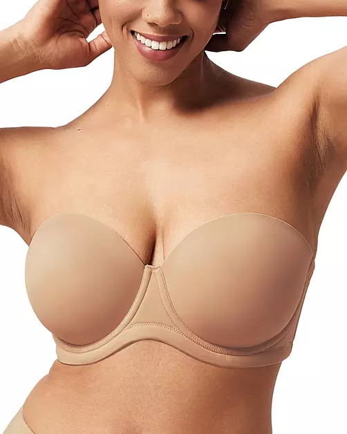 HSIA Strapless Bras, Full Coverage Non-Slip Underwire for Large Breasts