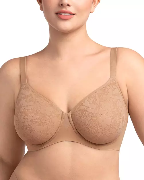 HSIA Minimizer Bras for Women Full Coverage Seamless Lace Unlined Lift Bra