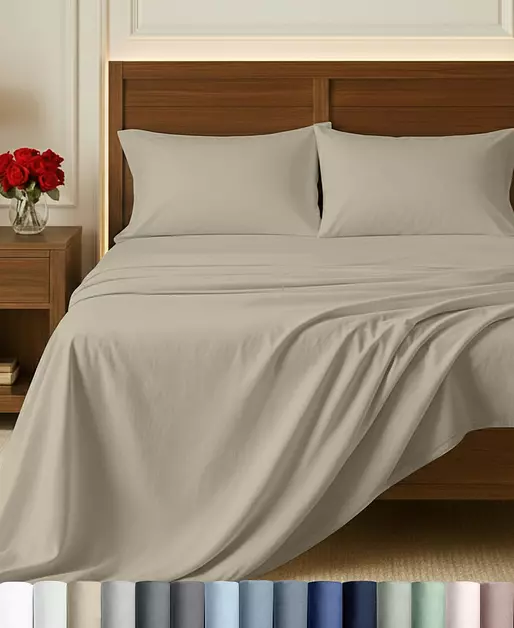 California Design Den Certified 100% Egyptian Cotton Cal King Sheets Set