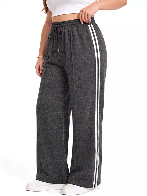 MK Shop Limited Plus Size Pant for Women Straight Leg Sweatpant with Pocket