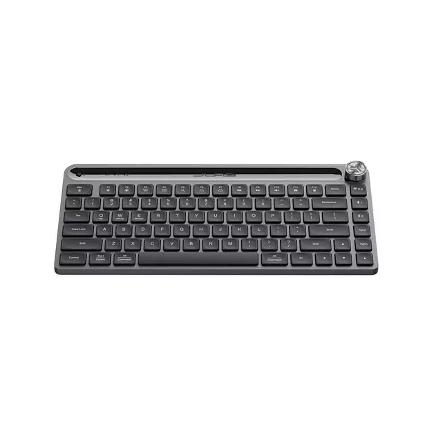 JLab Epic Mini Wireless Keyboard, Bluetooth or USB dongle, Multi-Device, Media knob, Backlit, Black