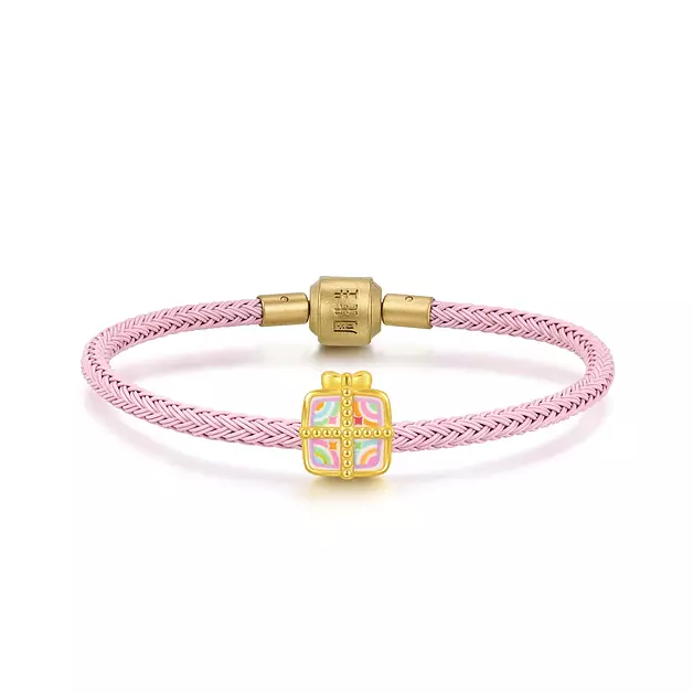 CHOW SANG SANG 999 24K Gold Charme Mini Charm Gift Box Charm Bracelet for Women 93077C