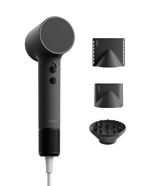 Laifen Air Pro High Speed Ionic Hair Dryer with Diffuser, Midnight Black