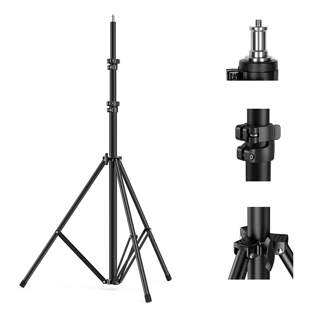 SMALLRIG Photography Light Stand 110"/9.2ft, Air-Cushioned Aluminum Tripod