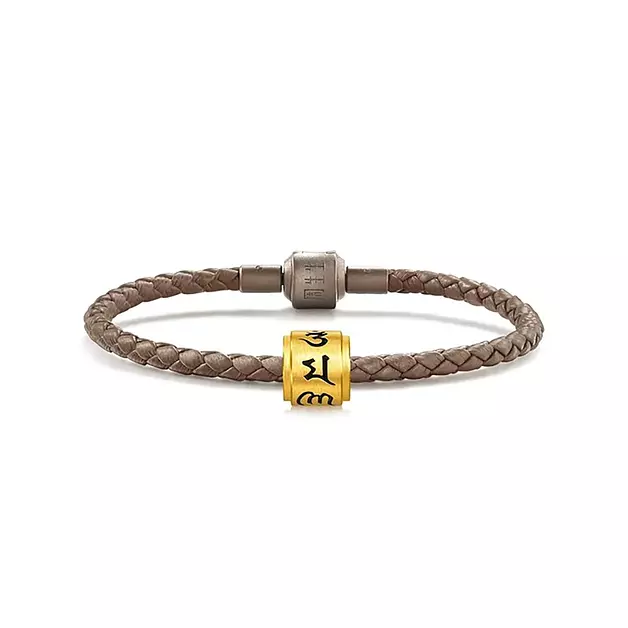 CHOW SANG SANG 999 Gold Charme 'Om Mani Padme Hum' Charm Bracelet for Women & Men 17cm 96359C