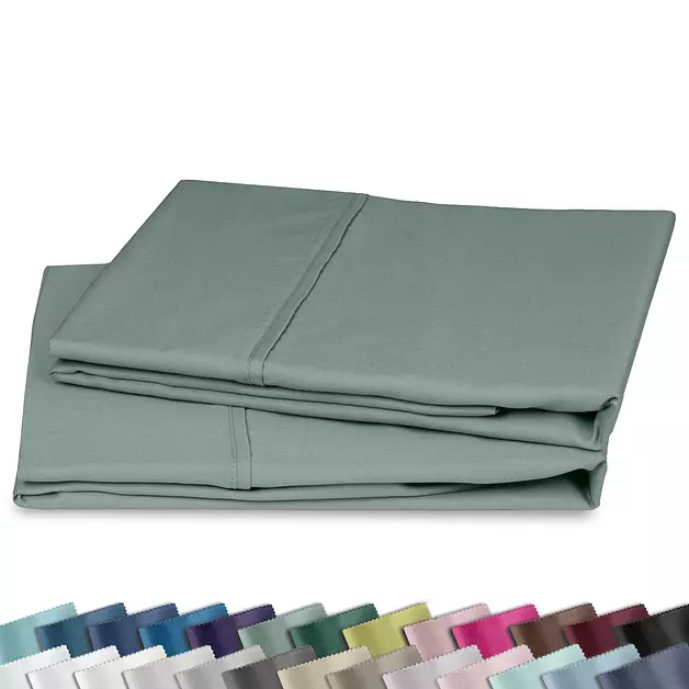 California Design Den 2-Pack Pillow Case Queen, 100% Cotton Sateen