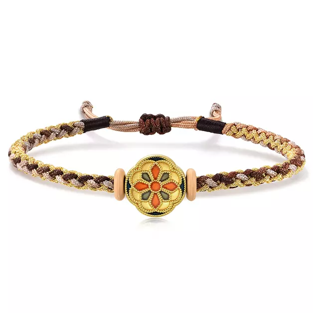 CHOW SANG SANG Cultural Blessings 999 24K Solid Gold Blessing Bracelet for Women 92611B | 8.6 Inches, (22 CM)